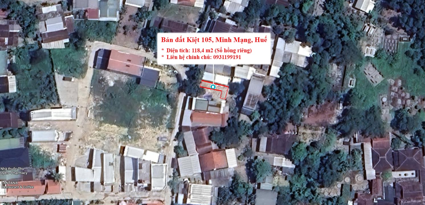 Đất nền Kiệt 105 Minh Mạng, TP. Huế 118.4m² - Đầu tư sinh lời tiềm năng!