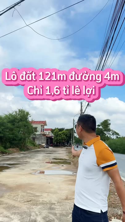 Đất bán Lê Lợi, An Dương 121m² giá chỉ 1.6 tỷ - Vị trí đắc địa ngay mặt đường!