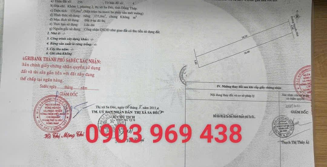 Nhà mặt tiền đường Nguyễn Huệ, Sa Đéc 134m² giá 7 tỷ - Vị trí đắc địa cho kinh doanh!