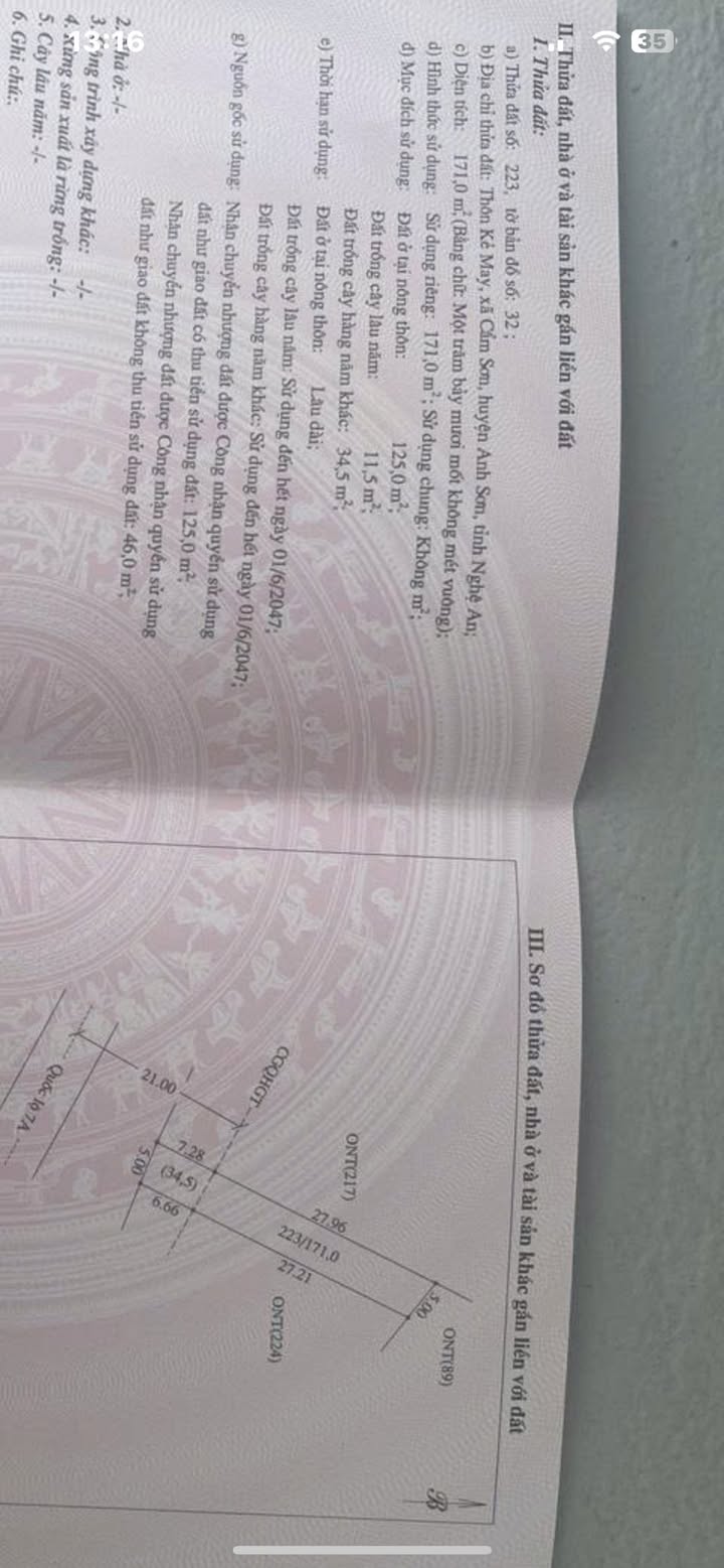 Đất nền Cẩm Sơn, Anh Sơn 135m² giá 700 triệu - Sổ đỏ chính chủ!