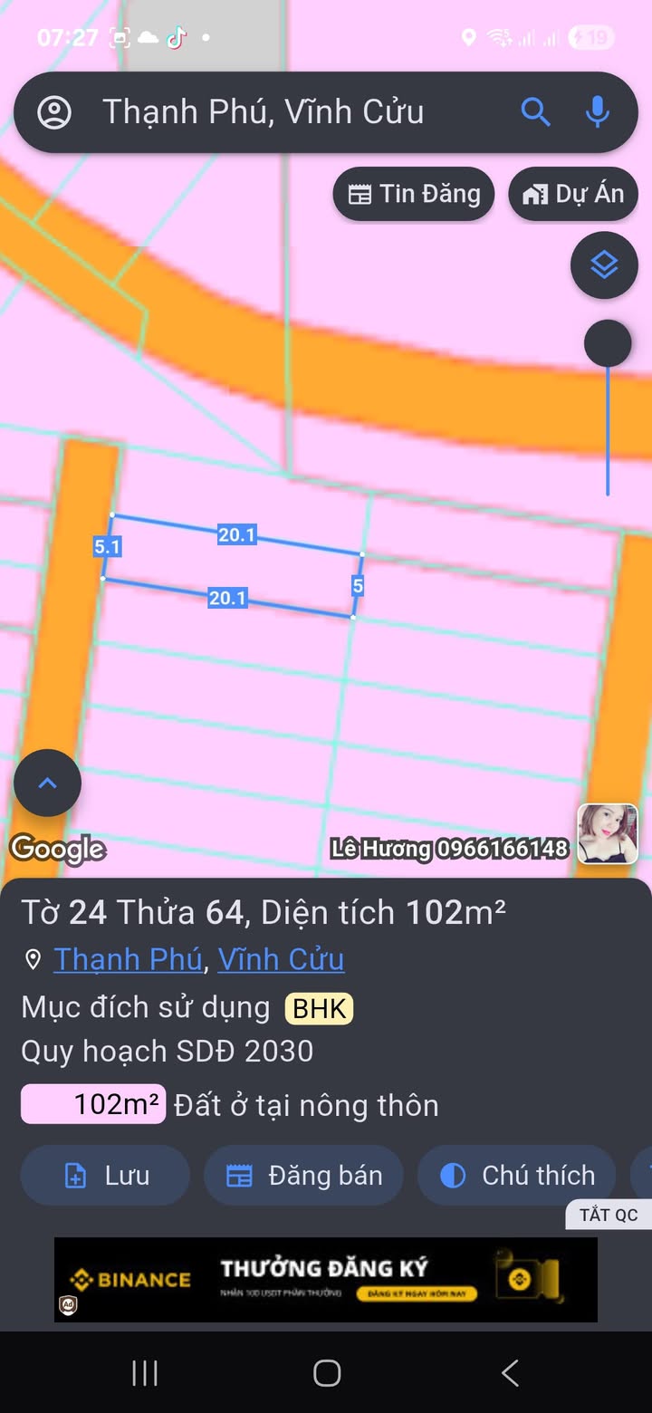 Lô đất Tân Triều, Biên Hòa 100m² giá 1.02 tỷ - Đầu tư sinh lời tốt!