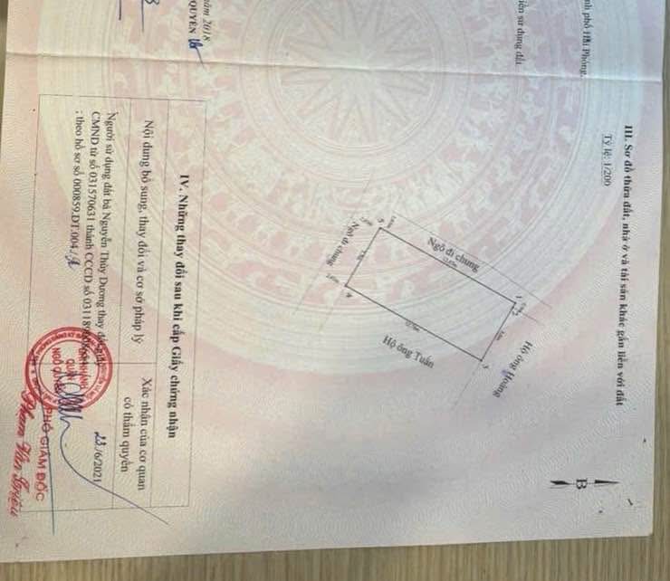 Nhà mặt ngõ An Đà, quận Ngô Quyền, 69m² giá 3.65 tỷ - Tặng nhà C4 sạch đẹp, về ở ngay!