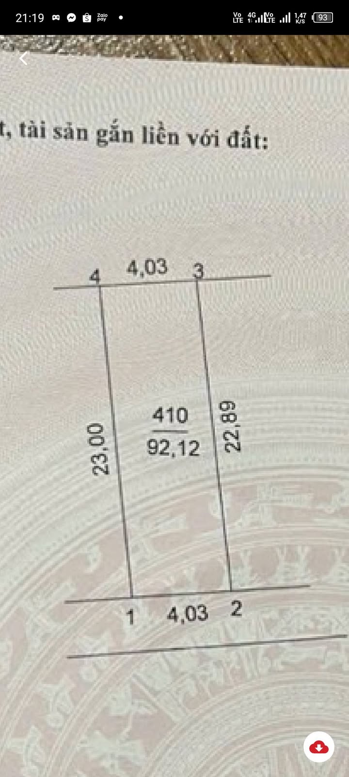 Đất nền Hồng Vân - Thường Tín 92m² giá 3 tỷ - Ô tô vào tận nơi!