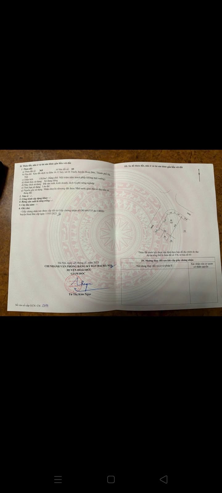 Đất Di Trạch Hoài Đức 150m² giá 15 tỷ - Đầu tư sinh lời cao!