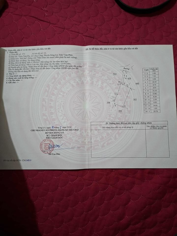 Đất nền Yên Lãng Phú Thọ 569m² giá 1.1 tỷ - Vị trí đắc địa gần khu du lịch