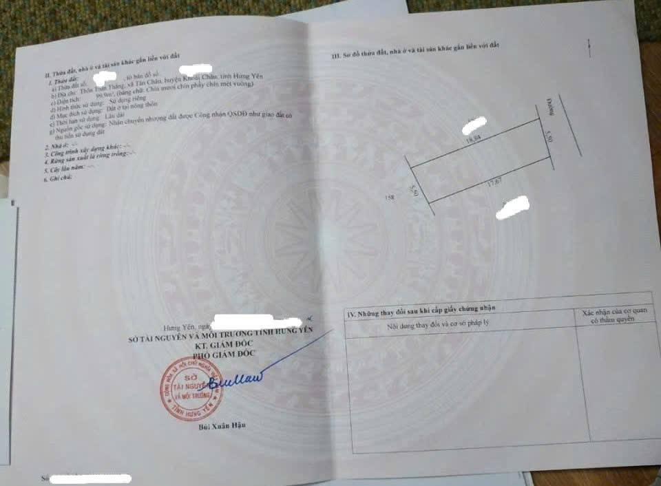 Lô đất Tân Châu, Khoái Châu 99m² giá 2 tỷ - Cơ hội đầu tư hấp dẫn!