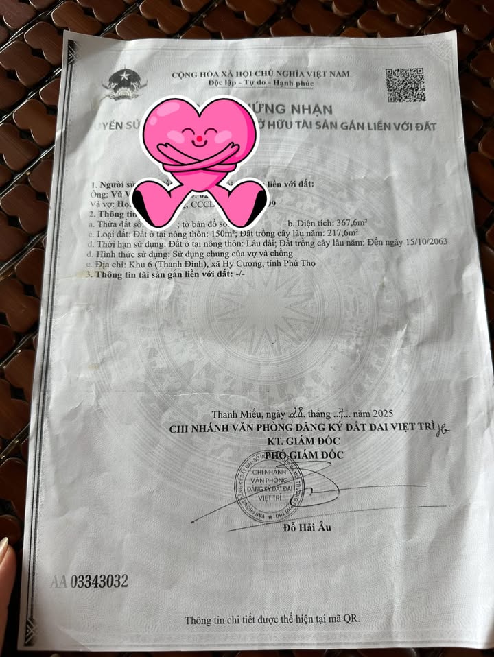 Đất thổ cư 350m² xã Thanh Đình - Vị trí đẹp gần ủy ban nhân dân