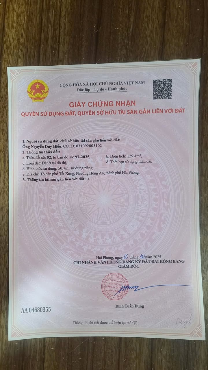 Đất nền An Hồng 50,7m² chỉ 990 triệu - Cơ hội đầu tư sinh lời cao!