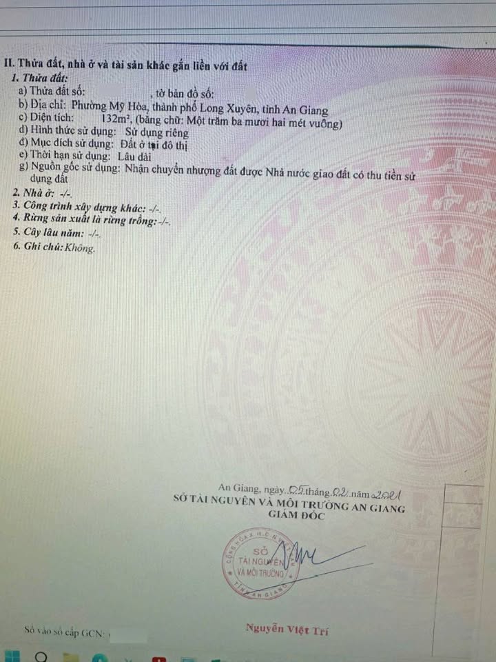 Đất nền KĐT Golden City, Long Xuyên 132m² giá 2.64 tỷ - Đầu tư sinh lời lý tưởng!