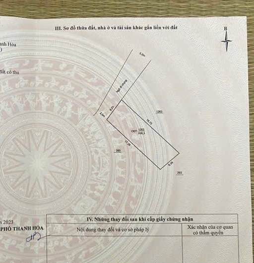 Đất nền trung tâm TP Thanh Hóa 108m² giá 2 tỷ - Tiềm năng sinh lời cao!