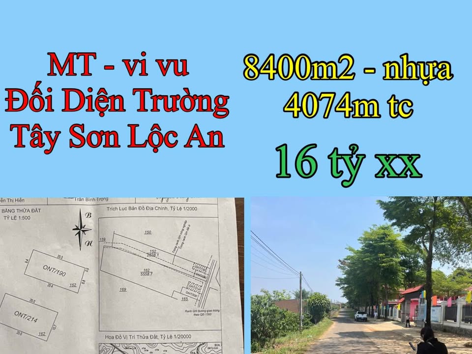 Đất nền Lộc An Bảo Lâm 8 sào giá 16 tỷ - Mặt tiền rộng, vị trí đắc địa!