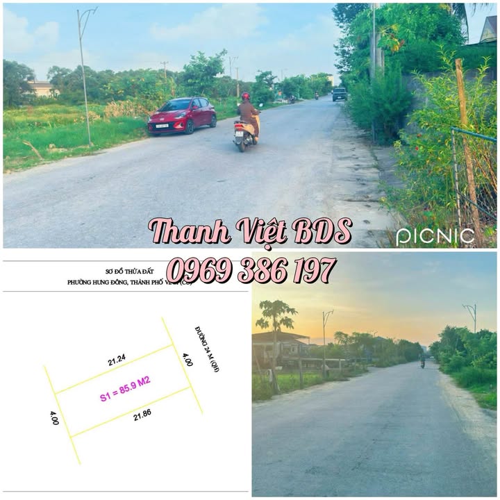 Đất nền Hưng Đông Vinh 85,9m² giá hấp dẫn - Đầu tư ngay hôm nay!