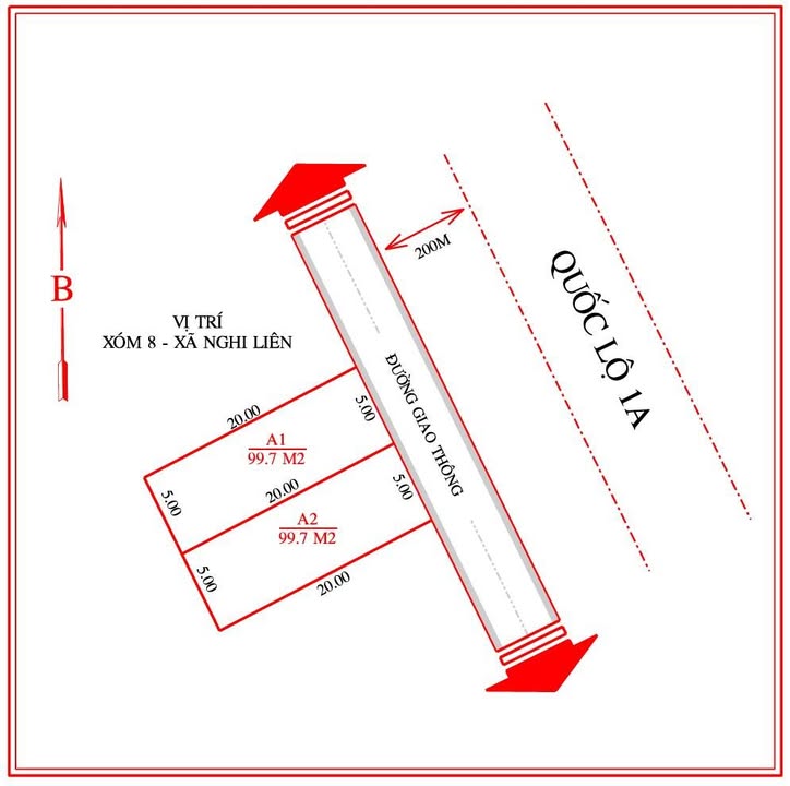 Bán đất xóm Phúc Hậu, Nghi Liên 99.7m² giá 2 tỷ - Đường thông thoáng, vị trí đẹp!