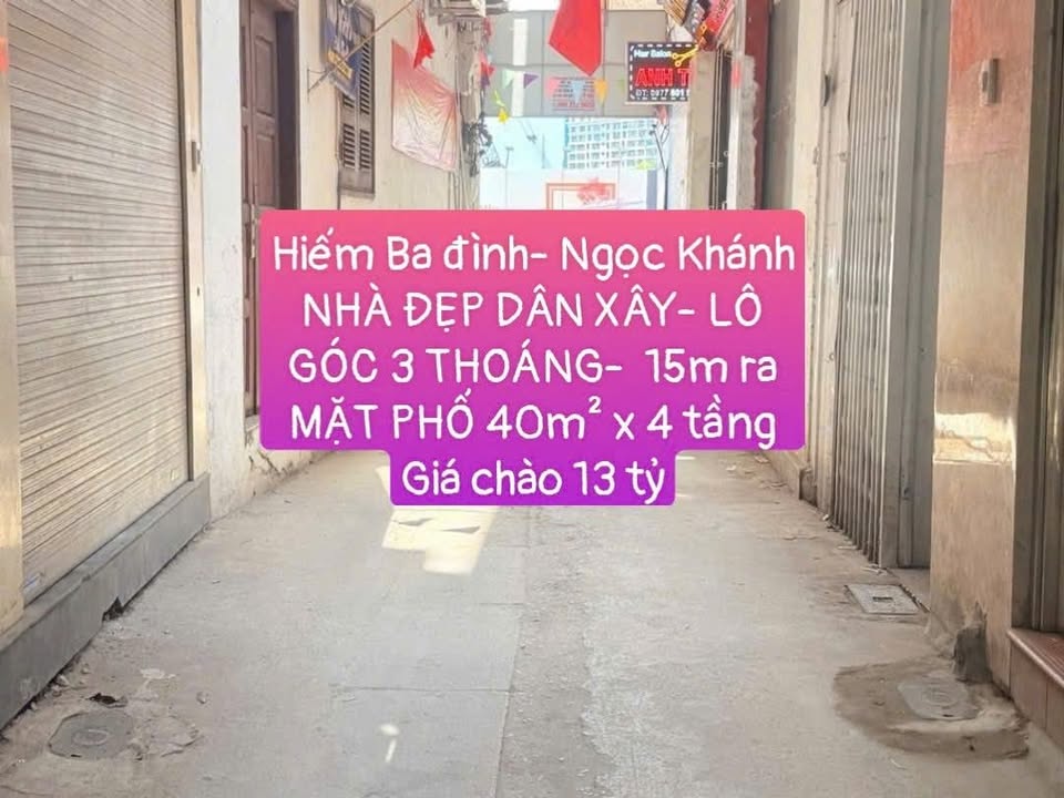 Nhà phố Ba Đình 40m² giá 13 tỷ - Vị trí đắc địa, kinh doanh sầm uất!
