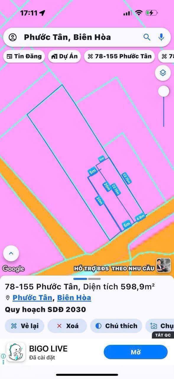 Đất thổ cư Phước Tân, Biên Hòa 98m² giá 1.399 tỷ - Sổ đỏ chính chủ, thương lượng tốt!