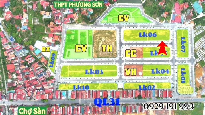 Đất nền KDC Phương Sơn 2 Lục Nam 90m² - Sổ đỏ chính chủ, đầu tư sinh lời!