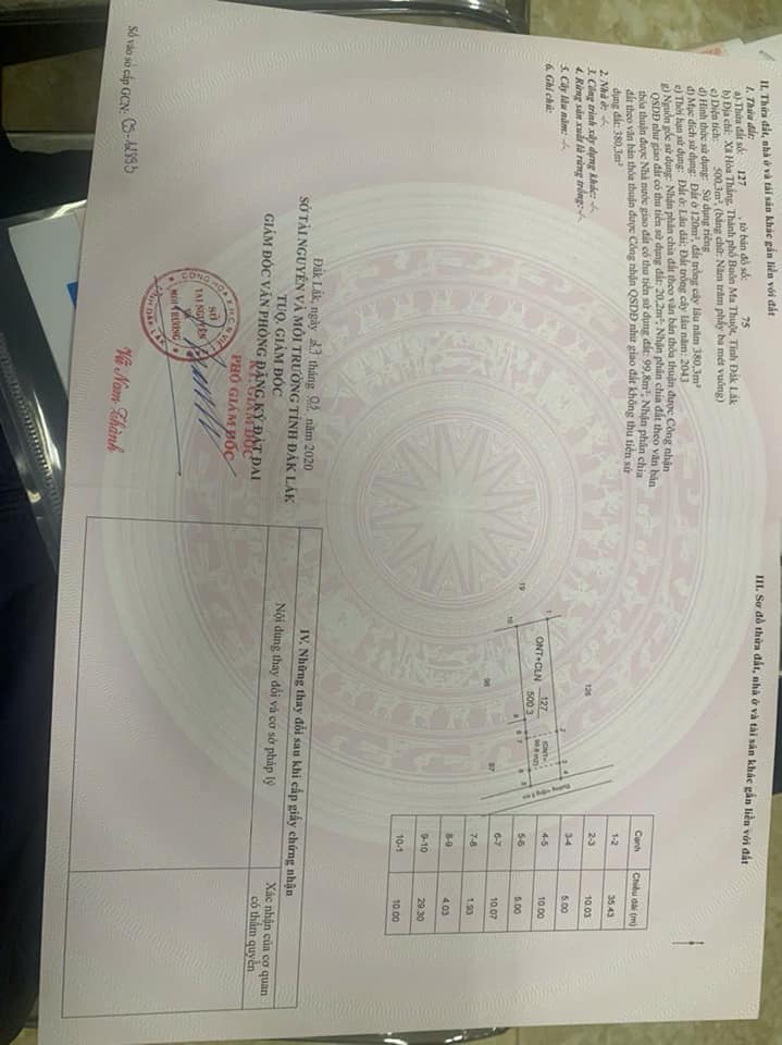 Đất nền phường Tân Lập, Buôn Ma Thuột 500m² giá 2.235 tỷ - Sổ hồng chính chủ