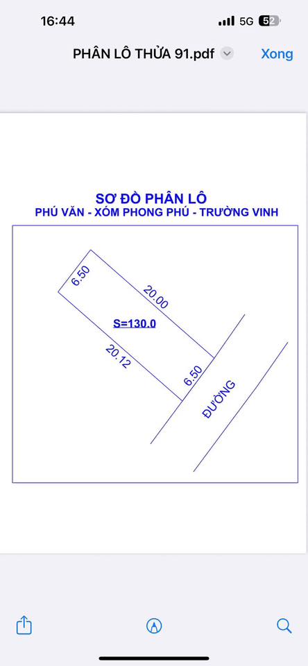 Đất Hưng Hòa Vinh 130m² giá 3 tỷ - Hướng Đông Nam thoáng mát gần hồ điều hòa!
