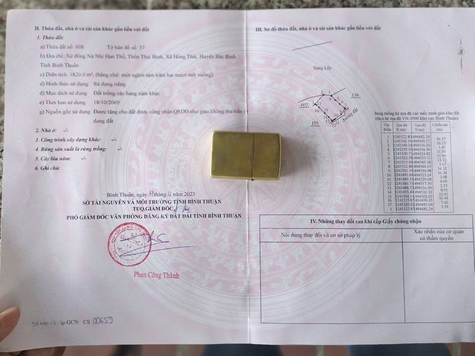 Đất nền xã Hồng Thái, Bắc Bình, Bình Thuận 1.820m² - View sông thơ mộng