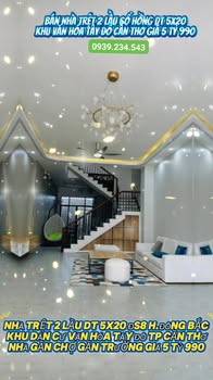 Nhà phố 3 tầng Đường Số 8, Cái Răng, 100m² giá 5.99 tỷ - Gần chợ, trường học!