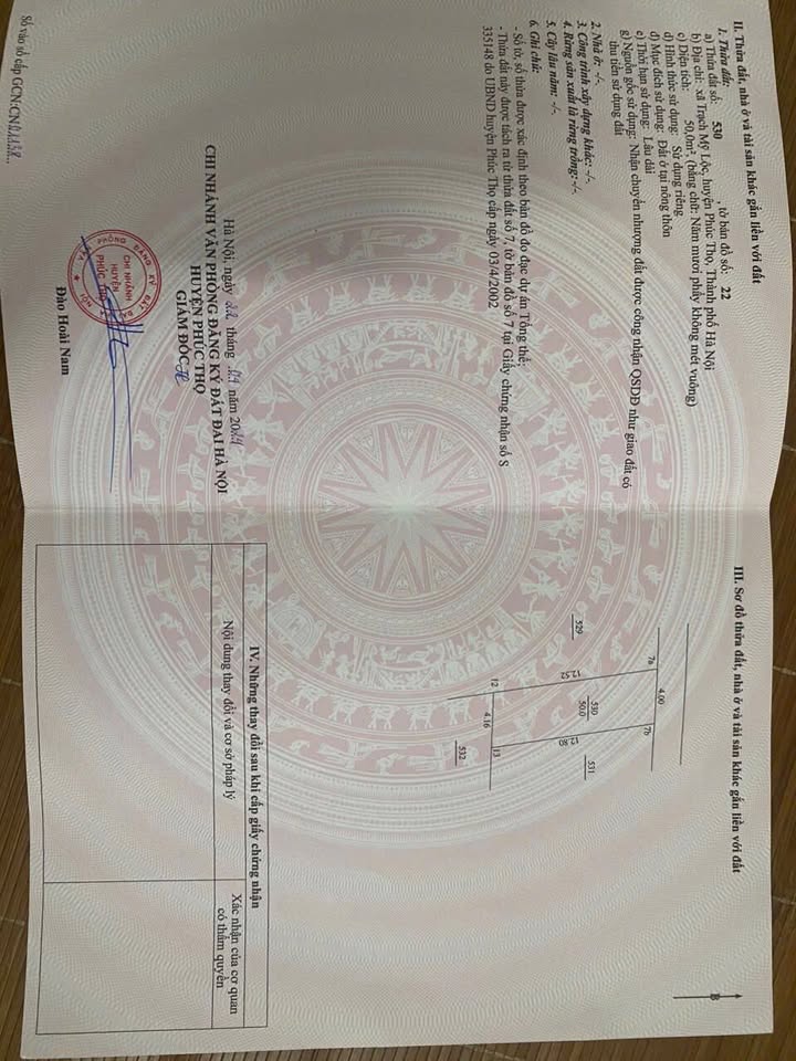 Đất nền Trạch Mỹ Lộc, Phúc Thọ 50m² giá 1 tỷ - Đường ô tô vào tận nơi!