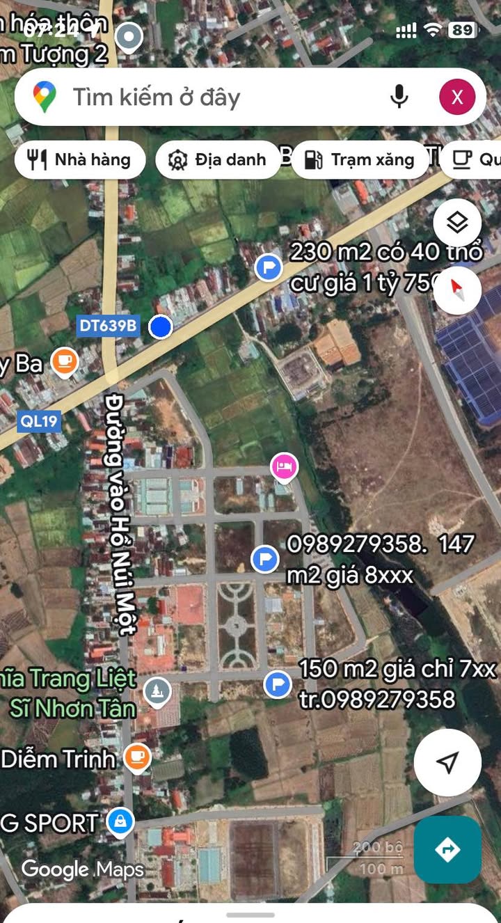 Đất nền lô góc 2 mặt tiền xã An Nhơn Tây 208m² giá 1.4 tỷ - Đầu tư sinh lời ngay!