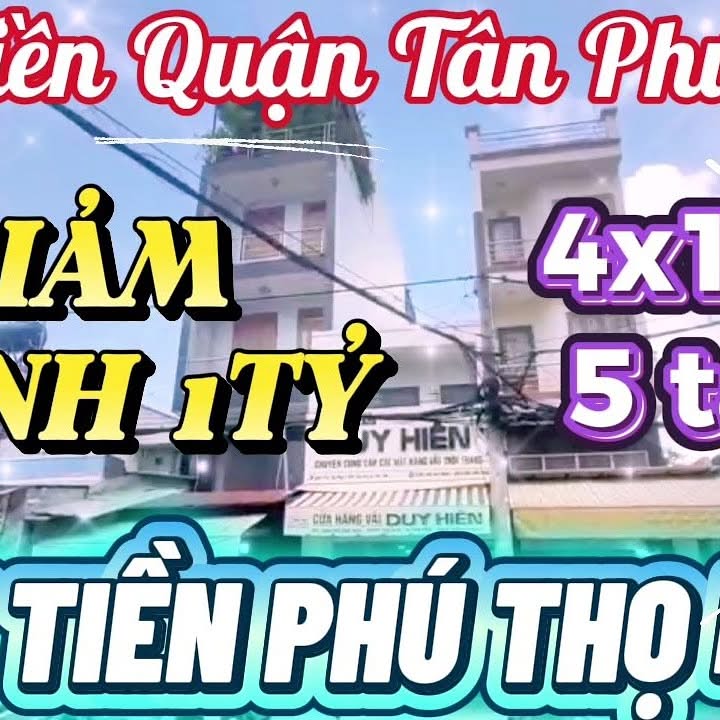 Nhà mặt tiền đường Phú Thọ Hòa, Tân Phú, 76m² giá 14 tỷ - Đầu tư sinh lời ngay!