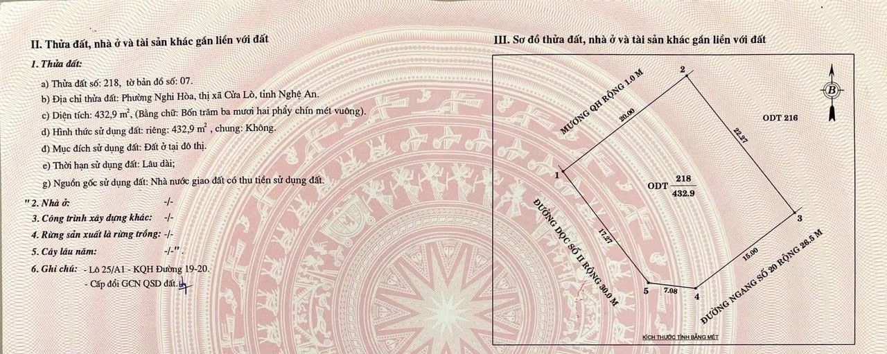 Đất nền Cửa Lò 432,9m² giá 20 tỷ - Vị trí đắc địa gần VinWonder!