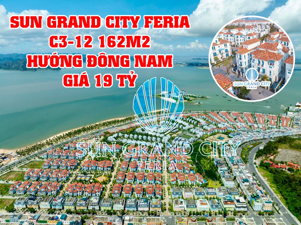 Biệt thự tứ lập Sun Grand City Feria Hạ Long 162m² giá 19 tỷ - Khu vực đẳng cấp sát biển!