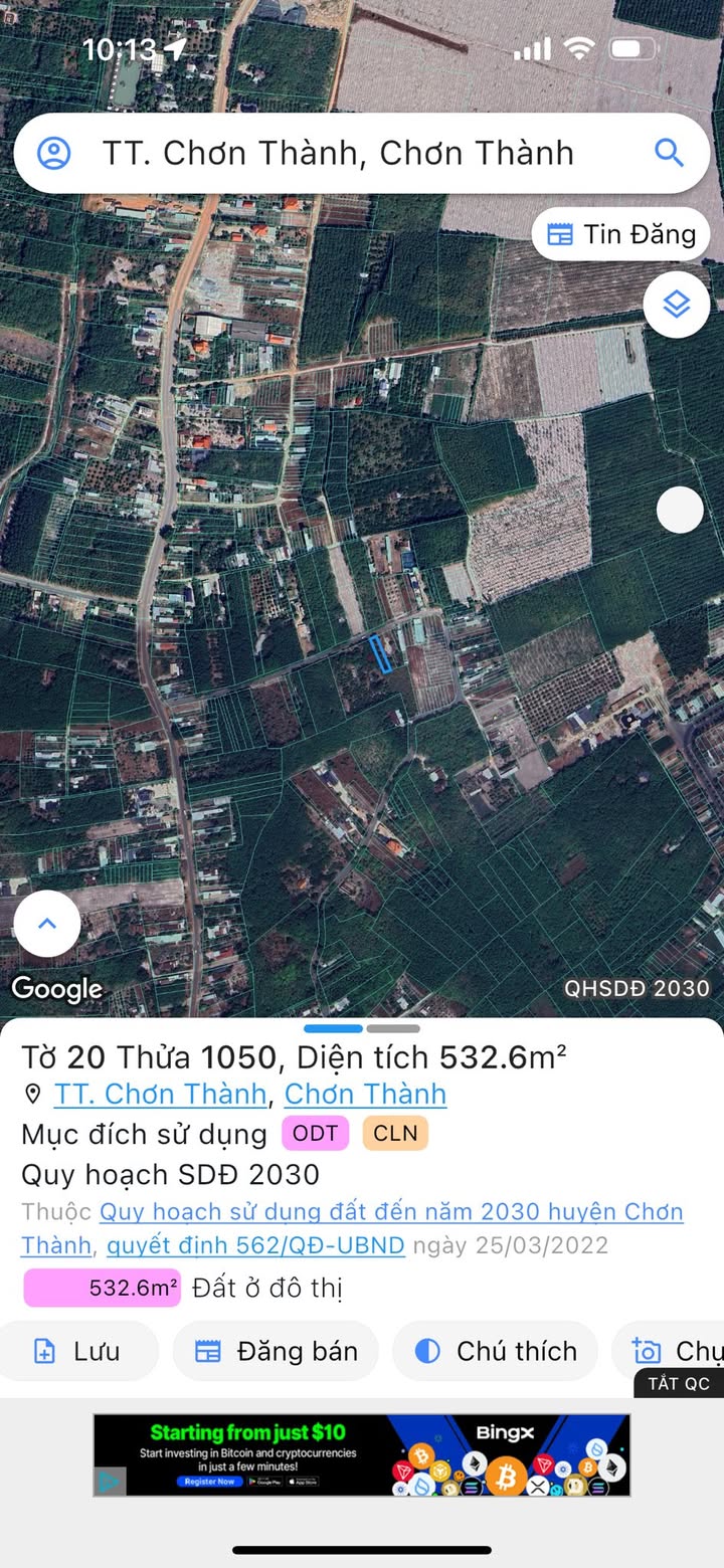 Đất nền Nhựa Khải Hoàn Chơn Thành 500m² giá 1 tỷ - Cơ hội đầu tư hấp dẫn!