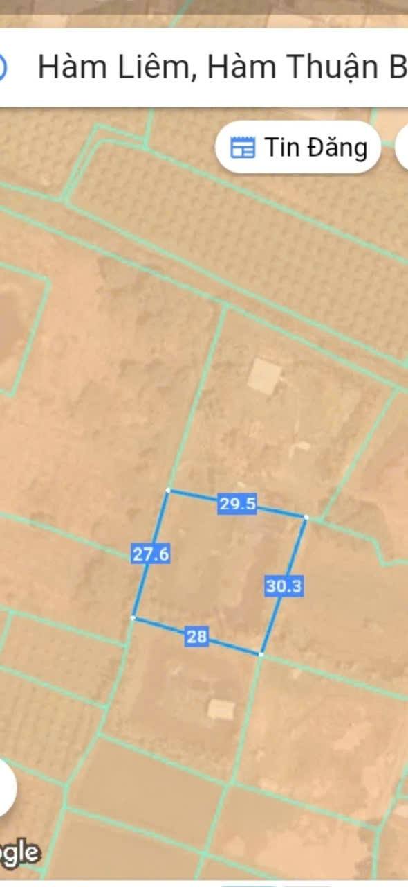 Đất lúa 826m² tại Thôn 2 Hàm Liêm - Giá 300 triệu, sổ đỏ chính chủ!