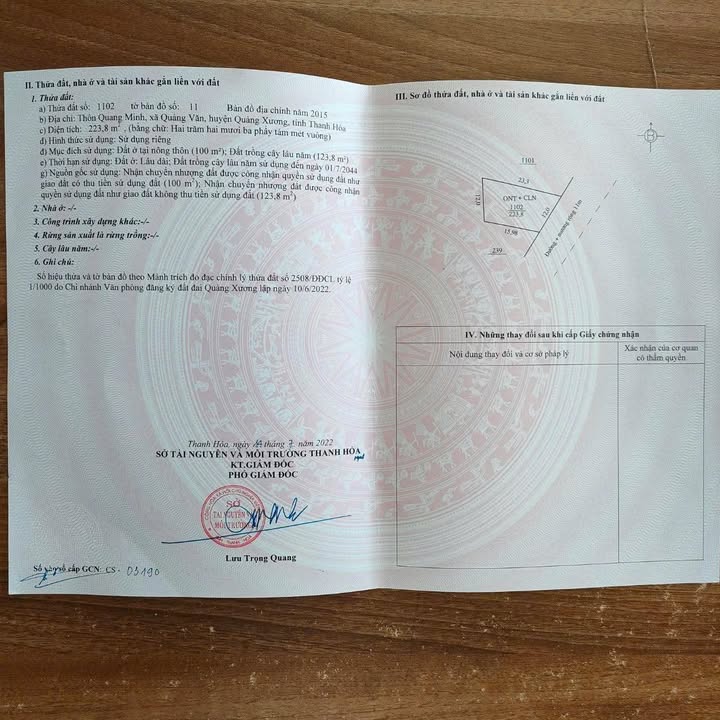 Đất nền xã Quảng Ngọc, Quảng Xương 12m² giá 600 triệu - Sổ đỏ chính chủ