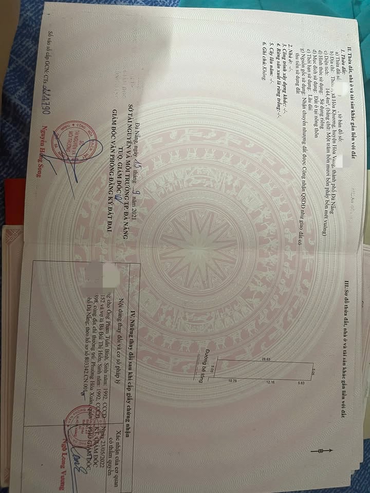 Đất nền Hòa Khương Đà Nẵng 144.4m² giá 1 tỷ - Bán gấp chính chủ!