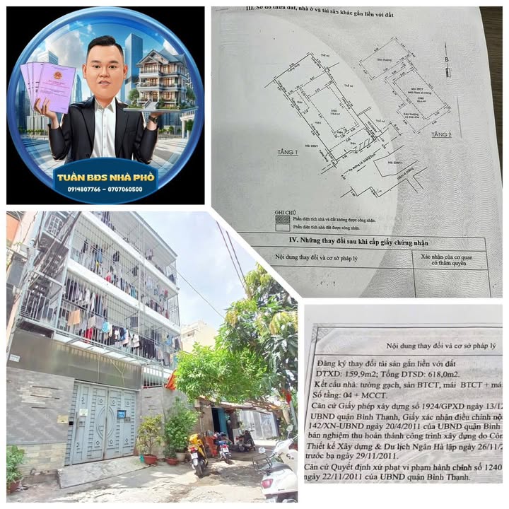 Căn hộ dịch vụ Hẻm 8 Lê Quang Định 210m² giá 33.5 tỷ - Đầu tư sinh lời hấp dẫn!