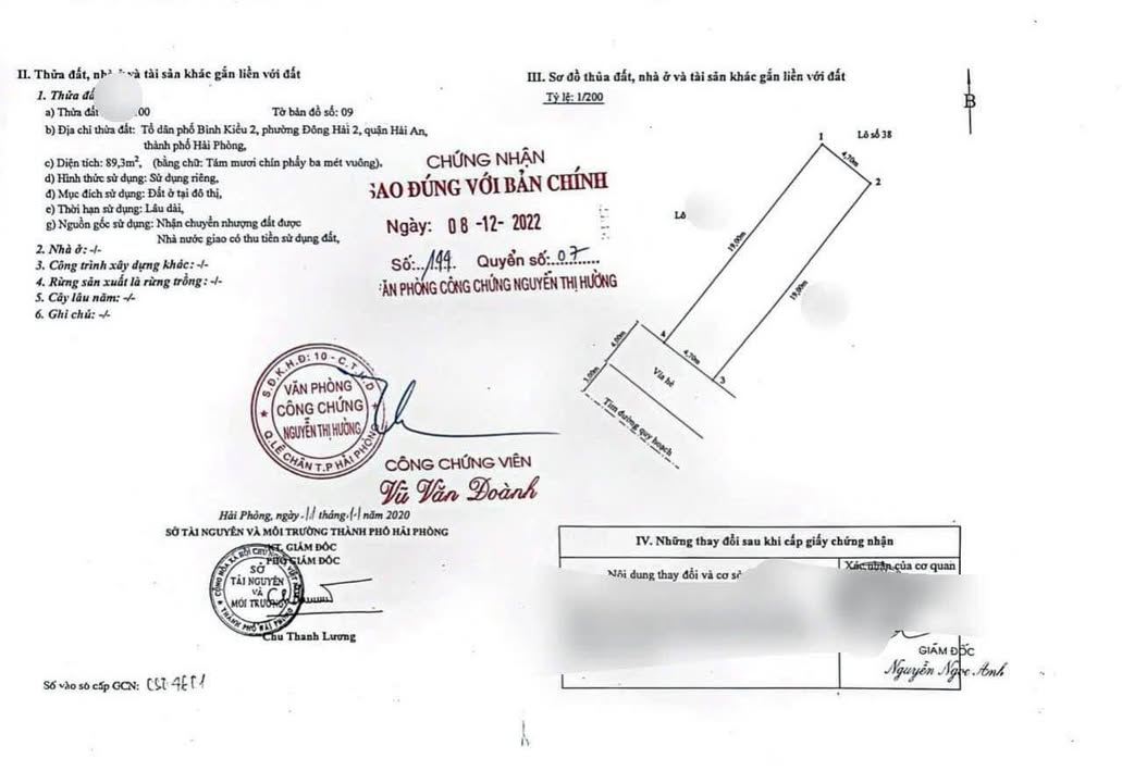 Đất nền TĐC TASA Đông Hải 2 Hải An 89m² giá 3.7 tỷ - Sổ hồng chính chủ!