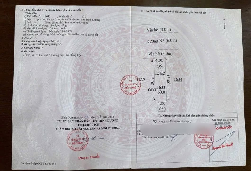 Đất nền KDC Phú Hồng Lộc, Thuận Giao, 60m² chỉ 3.15 tỷ - Giá tốt không thể bỏ lỡ!