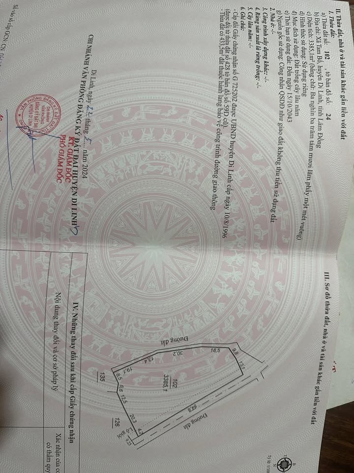 Đất nền Tam Bố, Di Linh 13.600m² giá 860 triệu - Sổ đỏ chính chủ, công chứng ngay!