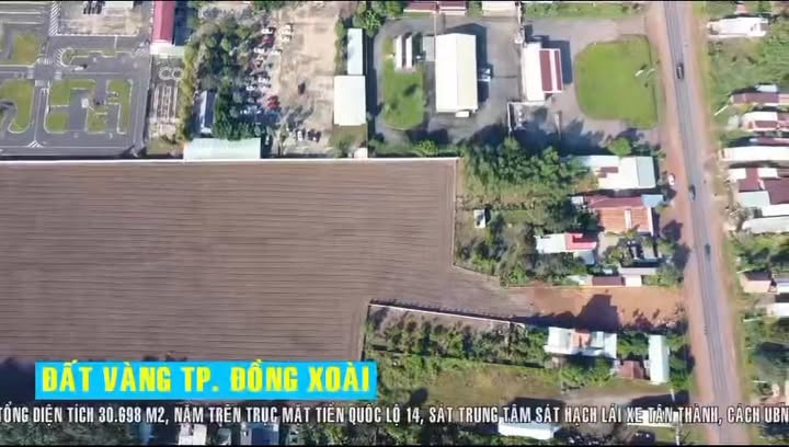 Đất nền mặt tiền Quốc lộ 14, Đồng Xoài, 3.5ha giá chỉ 34.5 tỷ - Cơ hội đầu tư tuyệt vời!