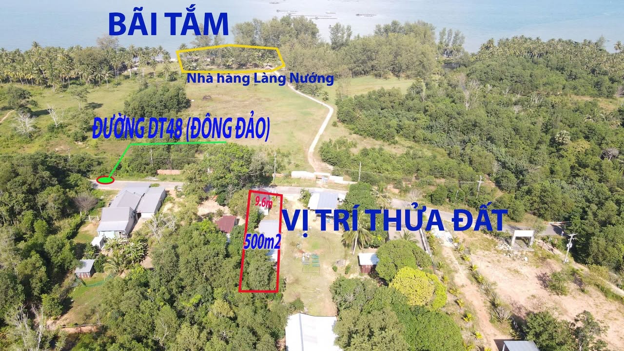 Đất nền Bãi Thơm Phú Quốc 500m² giá 2.5 tỷ - View biển tuyệt đẹp!