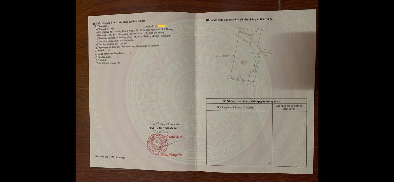 Nhà cấp 4 Chánh Nghĩa, Thủ Dầu Một 75m² giá 1.9 tỷ - Vị trí trung tâm thuận tiện!