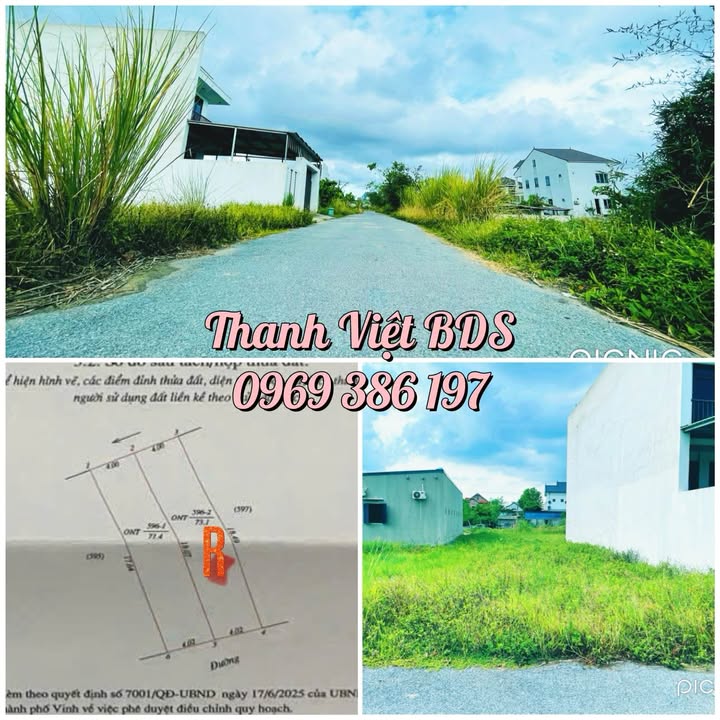 Đất nền Nghi Kim Vinh 71.4m² giá chỉ 2 tỷ - Phong thủy tốt, vị trí đắc địa!