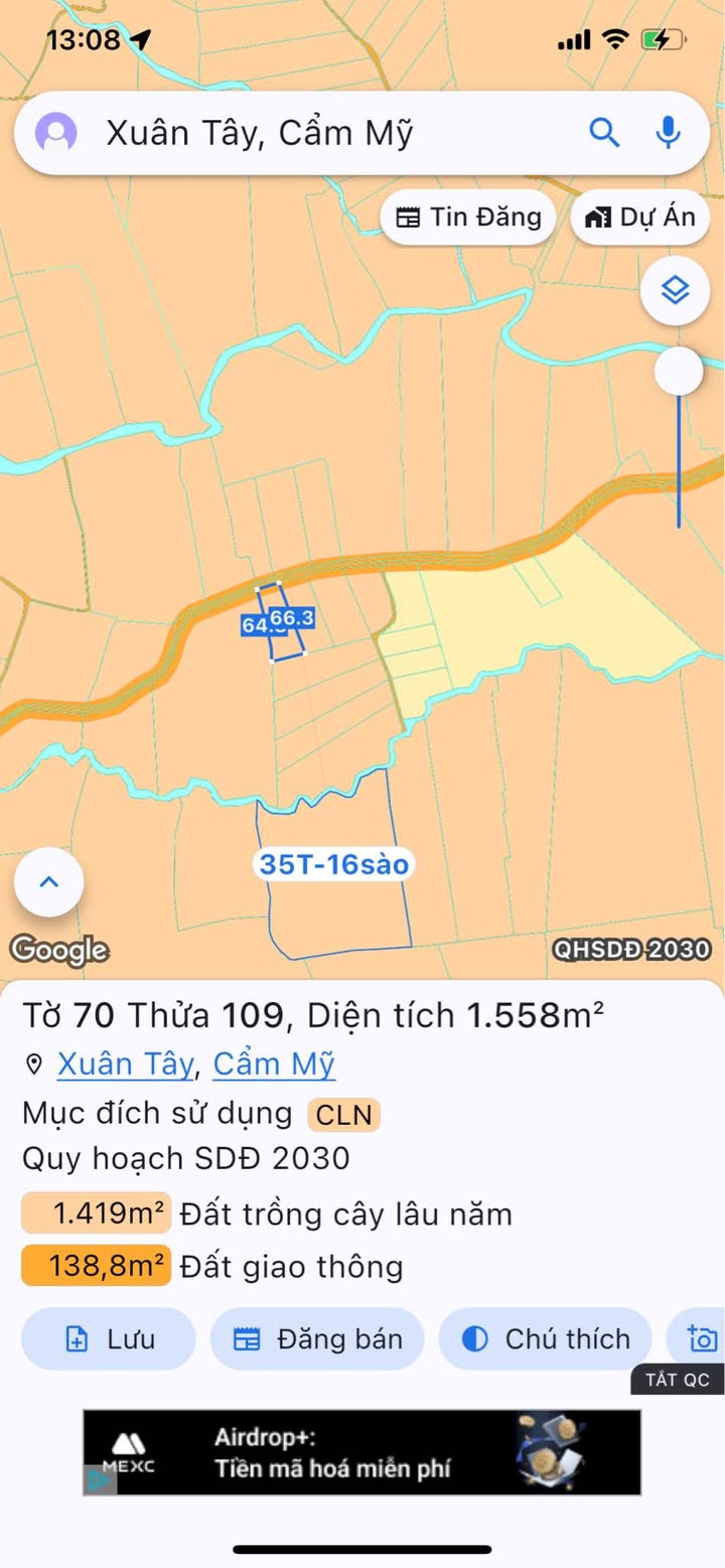 Đất nền Xuân Tây, Cẩm Mỹ, Đồng Nai 15000m² giá chỉ 2 tỷ - Cơ hội đầu tư tuyệt vời!