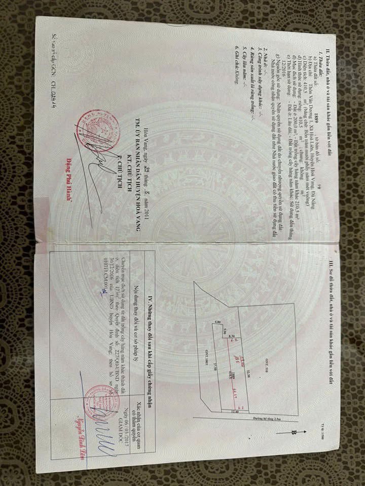 Đất thổ cư Hòa Liên 410.5m² giá 1.9 tỷ - Chính chủ bán gấp!