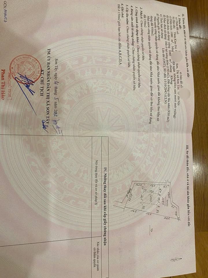 Đất nền Đoài Phương Quốc Oai 1080m² giá 10.8 tỷ - Sổ đỏ chính chủ, 3 mặt tiền!