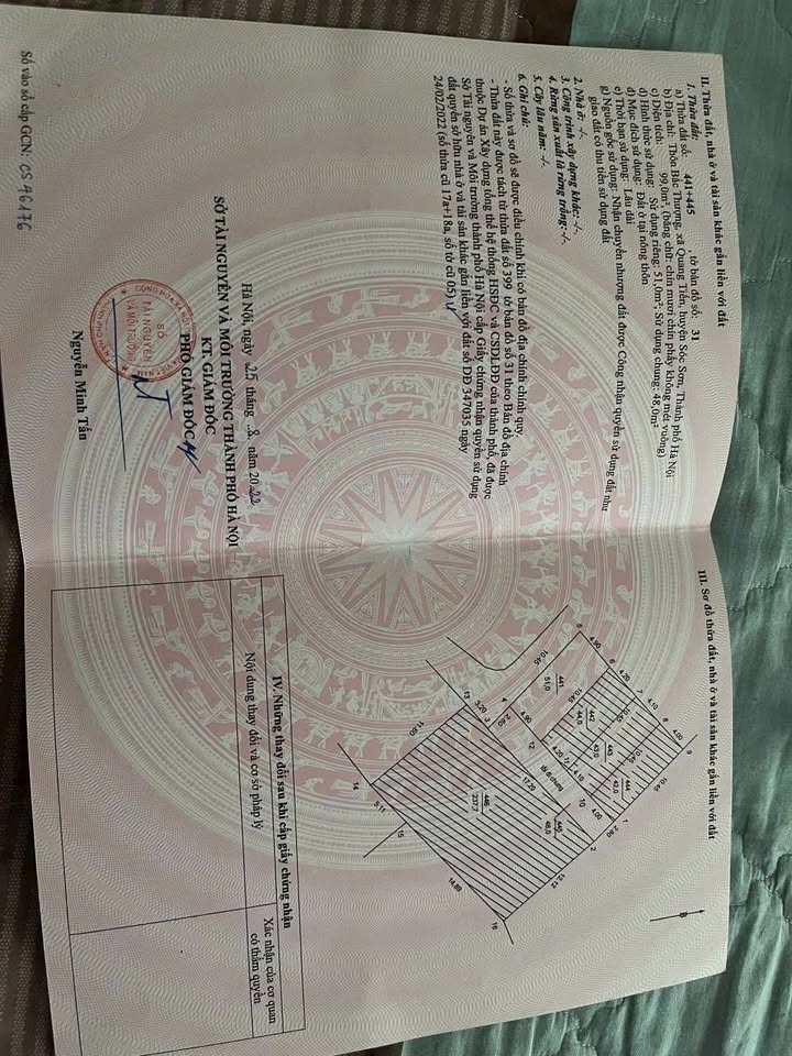 Đất nền Quang Tiến Sóc Sơn 51m² giá 1 tỷ - Gần khu công nghiệp, tiện ích đầy đủ!