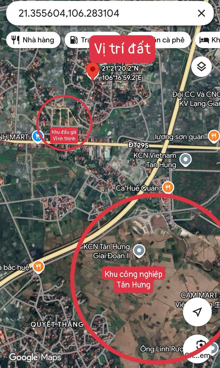 Đất nền Thôn Vĩnh Thịnh, Tân Hưng, Lạng Giang 106m² giá 1.2 tỷ - Cơ hội đầu tư tuyệt vời!