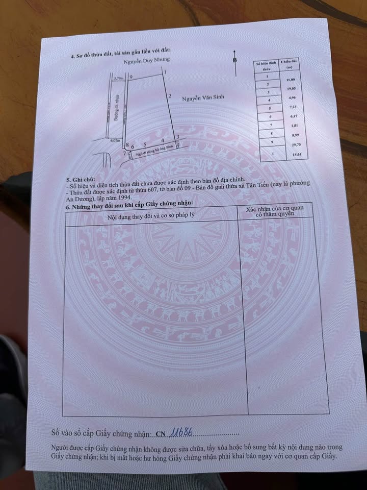 Đất nền 93m² tại TDP Tây Nam Vụ Bản, Tân Tiến - Giá chỉ 930 triệu, cơ hội đầu tư tuyệt vời!
