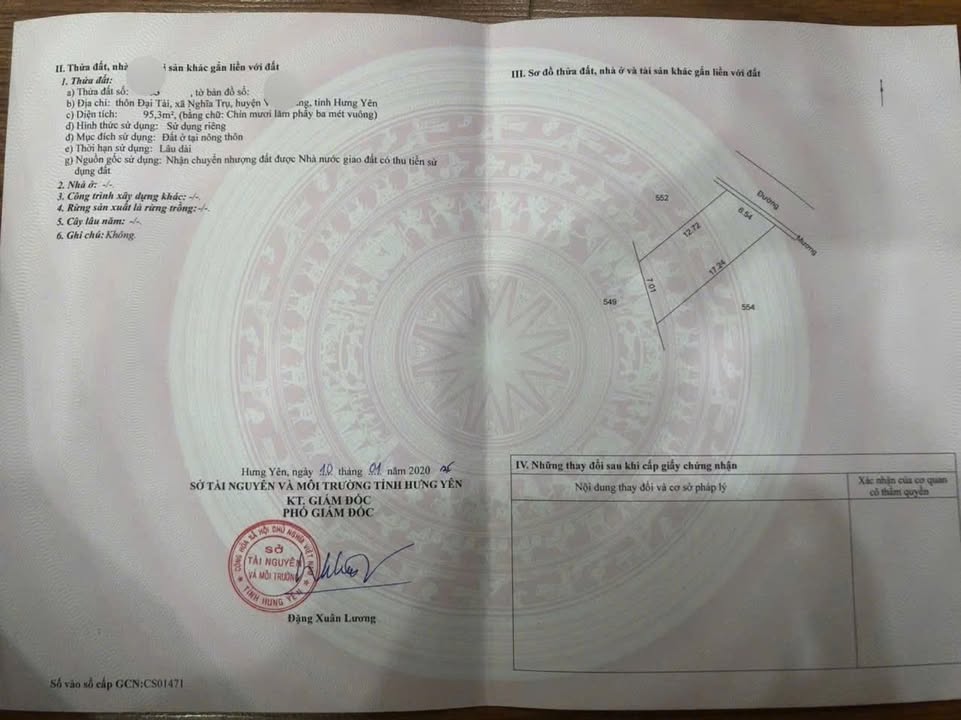 Đất đấu giá Nghĩa Trụ 95,3m² giá thỏa thuận - Mặt tiền nở hậu, đầu tư sinh lời!