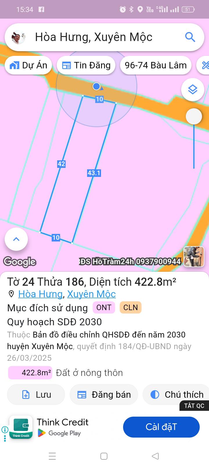 Đất nền Hòa Hưng, Châu Đức 430m² giá 1.3 tỷ - Sổ đỏ chính chủ sẵn sàng giao dịch!