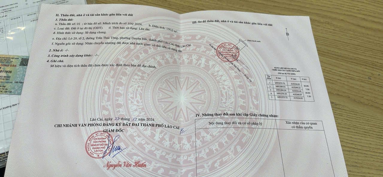 Đất nền Duyên Hải, Lào Cai 150m² giá 2.1 tỷ - Gần cửa khẩu Kim Thành!